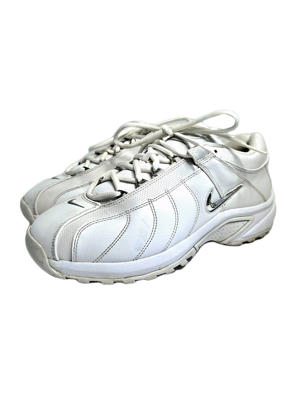 Nike VXT Men’s Low Top Sneakers Trainers White & Silver 310234-101 Size 9.5